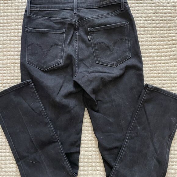 Levi’s Black Denim Mid Rise Skinny Jeans W28 L32 - Picture 2 of 11